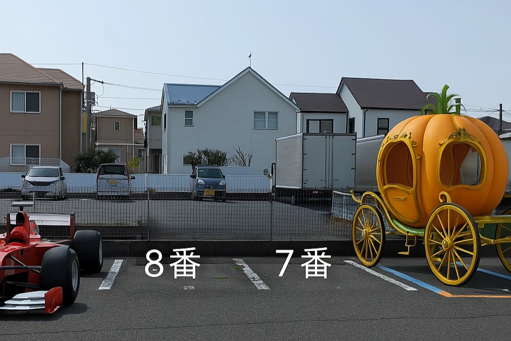 桜山整体院の専用駐車区画7番と8番